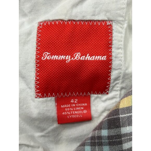Tommy Bahama Mens Plaid Shorts Size 42 Linen Tencel Blend - Picture 5 of 8